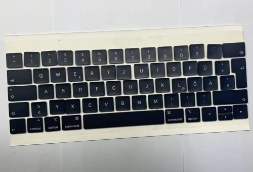 ICTION Neue Ersatz GR DE Deutschland Tastenkappen Tastenkappen für MacBook Pro 13 Zoll 15 Zoll A1989 A1990 2018 2019 Jahr