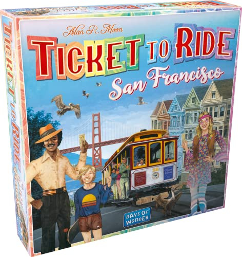 Ticket to Ride San Francisco - DE - Brettspiel - Reisen Sie mit nach San Francisco in Dieser Städte? - 8+ - 2-4 Spieler - DE