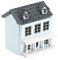 VIONNPPT 1:12 maison de poupée 3D peut ouvrir une cabane miniature en bois, mignon meubles mini ornement de bureau, bricolage artisanat artisanat cadeaux pour enfants et adultes (bleu)