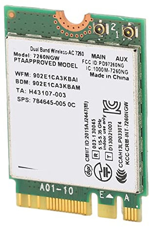 CCYLEZ 2,4-GHz-Internetkarte, NGFF-M2-Schnittstellen-WLAN-Adapter, Dualband-WLAN-Karte, 5-GHz-Dual-Frequenz-Laptops, -Karte, Universell Kompatibel mit Laptops, Plug-and-Play,