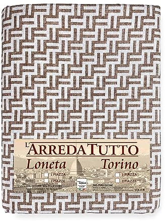 Tex family Telo ARREDO copritutto Gran Foulard COPRILETTO copridivano Tessuto LONETA (Fashion Beige, 2 Piazze)