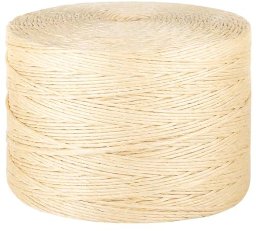 vidaXL Natural Sisal Rope 3mm 2000 Meters - Durable Hemp Twine for DIY Crafts, Cat Scratchers, Gardening & Maritime Applications