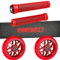Fantic26 Stunt-Scooter Trick Roller Ersatzteile Bundle I ODI SLX Soft Griffe mit Barends I F26 Spy7 110mm Abec11 Rollen I Griptape Basic Schwarz/Rot
