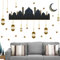 Leonshco Ramadan Aufkleber Wanddekoration, Eid Mubarak Aufkleber-Wandkunst-Dekoration, Muslimischer Moschee Ramadan Dekoration Sticker, Geeignet für Wohnzimmer/Schlafzimmer/Zuhause, Wandaufkleber (B)
