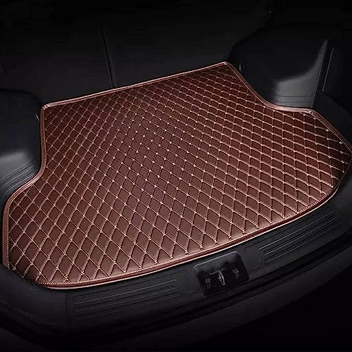 Auto Leder Kofferraummatte für Hon-da CR-V CRV Hybrid 2017-2021, Kofferraumwanne Cargo Teppich Antirutsch Kratzfest Interieur ZubehöR,E/Coffee
