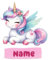 GRAZDesign Wandtattoo Einhorn personalisiert mit Namen Kinderzimmer Mädchen - Wanddeko selbstklebend - 70x57cm