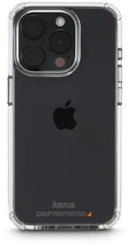 Hama Handyhülle „Extreme Protect“ für Apple iPhone 15 Pro Max (Bumper D3O-lizenziert, stoßfest, sturzsicher und bruchsicher, durchsichtige iPhone Hülle ohne Vergilben, Case für induktives Laden)