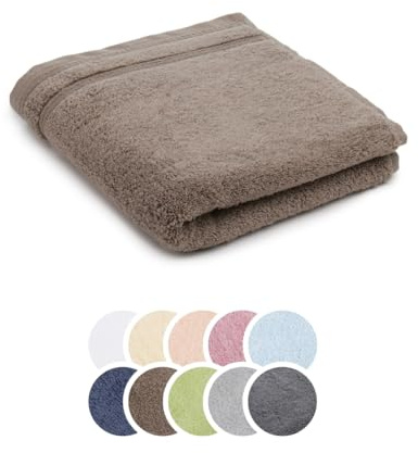 liebling Handtuch luxuriöse Baumwolle Zero Twist, Serie Lille, 600 gr. / m², 50 x 100 cm, 60 Grad, Ultra weich, saugstark, Farbe: Taupe