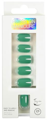 Y2K False Nails Short Square - 24 Pcs Pre-Glued Press-On Nails No Glue Needed, Stylish and Easy to Apply (10-Mint Green)