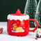 MAGICVOGEL Süße Kaffeetasse Weihnachten Kaffeebecher 380ml Keramik Weihnachtstasse Weihnachtsbaum Weihnachtsmann Elch Weihnachtsmotiv Geschenk Tasse (Rot-Elch)