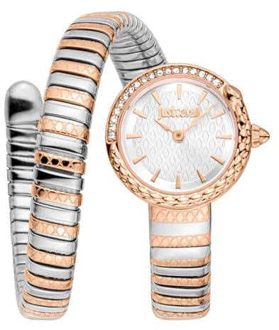 Just Cavalli Damen Analog Quarz Uhr mit Edelstahl Armband JC1L301M0075