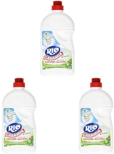 Rio - Detergente Igienizzante per Superfici Dure, solo con Sapone e Alcool, 1000 ml (Confezione da 3)