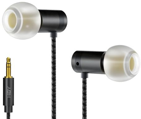 HiBy Yves HiFi in-Ear Monitors Wired with Titanium Drivers 6mm Micro-Dynamic N52 Magnet Dual-Density Ear Tips for Earphones Enthusiasts