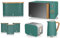 Swan Nordic Green 1.7L Jug Kettle, 2 Slice Toaster, 800W 20L Digital Microwave, Bread Bin & Canisters. Scandinavian Inspired Design Matching Kitchen Set of 7 in Pine Green