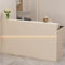 EKDJSN Empfangstheke, Empfangstresen mit Abschließbarer Schublade, Rezeptionstheke mit Lagerschrank, Verkaufstheke für Geschäfte, Salons(Beige B,120x50x106CM)