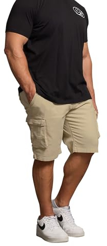 BadRhino Big & Tall Navy Stretch Cargo Shorts - Men's - Plus Size Curve