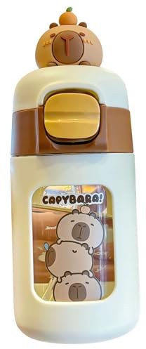 Botella de Agua de Capybara 330 ml PC Linda Botella de Agua con Sello en la Oficina Escolar en Viajes