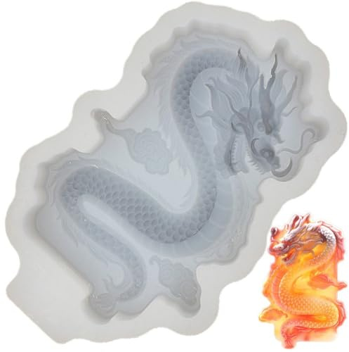 Muteitt Silicone Dragon Ice Cream Molds Dessert Molds Dragon Chocolate Moulds Silicone Ice Pop Mold Candy Moulds Bakings Tool