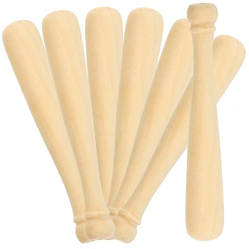 Veemoon 20 Stück Baseballschläger Diy Mini-baseballschläger Fledermäuse Klein Jugend Malerei Spiel Für Mini -baseballschläger Baseballschläger Aus Holz Lotusbaum