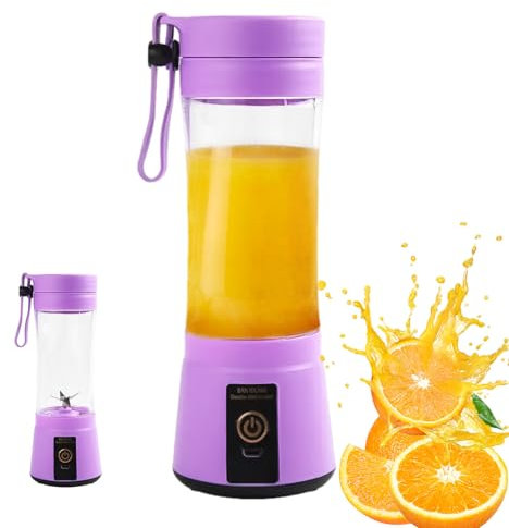 Mini licuadora eléctrica portátil - 400 ml de taza de fregadero, botella resistente a altas temperaturas | Blender de alambre sin batería para batidos, smoottie, uso doméstico y externo