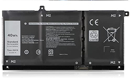 JK6Y6 Laptop Battery Replacement Compatible for Dell Latitude 3410 3510 Vostro 5300 5401 5501 Inspiron 5300 7405 7300 7500 2-in-1 Silver Series C5KG6 CF5RH H5CKD 11.25V 40Wh 3Cell