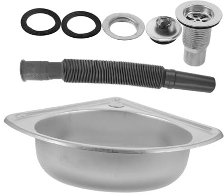 ELAYARD 1 Juego Fregadero Rv de Inoxidable Lavabo Simple Compartimento Cocinas Pequeñas y Autocaravanas Instalación y Esquinero Lavabo y Duradero