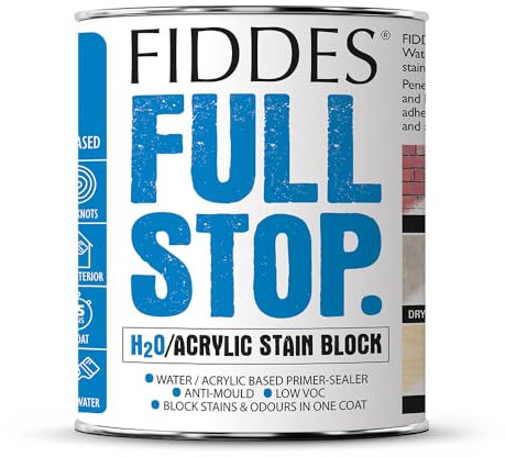 Fiddes Full Stop Stain Block Water Based White Primer 5 Litre