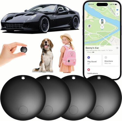 Traceur GPS Voiture, Smart Tag Tracker, Compatible avec Apple Find My (Uniquement iOS), Localisateurs D’Objets Bluetooth pour Valises/Portefeuilles/Sacs/Clés/Bagages/Animaux de Compagnie (2)