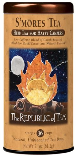 The Republic of Tea – S’mores Herbal Chocolate Tea Tin, 36 Low-Caffeine Tea Bags