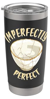 Arte Kintsugi Kintsugi de cerámica japonesa imperfectamente perfecta Vaso térmico de acero inoxidable de doble pared