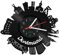 GRAVURZEILE Schallplattenuhr - Skyline Dortmund 2017 - Wanduhr aus gegossenem Vinyl mit Stadt Skyline - 30 cm - Upcycling Designer Uhr - Moderne Wanduhr im Retro Vintage Style - Made in Germany