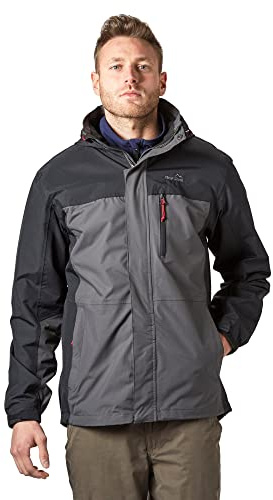 Peter Storm Men’s Pennine Waterproof Jacket with Rollaway Hood & 4 Zipped Pockets, Lightweight, Breathable & Adjustable Raincoat, Commuting, Walking, Hiking & Outdoor Recreation, 5000mm HH