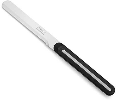 Arcos Schälmesser aus Edelstahl - Ergonomischer Griff aus Polypropylen, Ideal für Schälen von Obst und Gemüse - Schwarz und Weiß, Serie B-Line