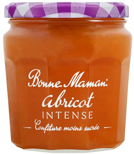 Bonne Maman - Confiture Abricot Intense - Riche en Fruits et moins sucrée - 335g.