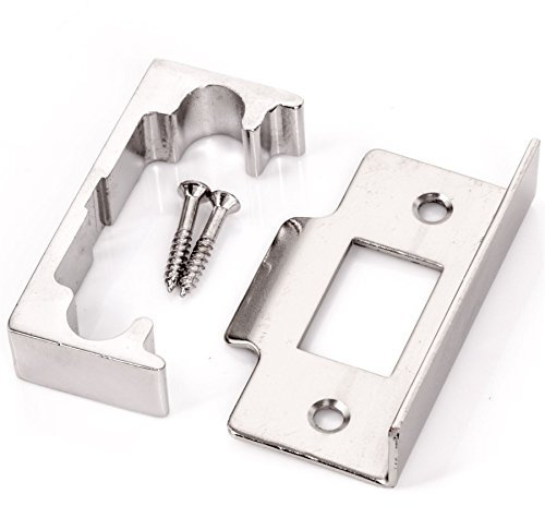 10x Tubular Nickel Rebate Kits for Mortice Latch | for 13mm Double Rebated Doors