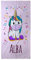 LolaPix Einhorn Handtuch. Personalisiert Strandtuch. Strand Badetuch mit Namen. Personalisierte Handtuch. Personalisierte Geschenke. Verschiedene Designs und Größen. ROSA Einhorn