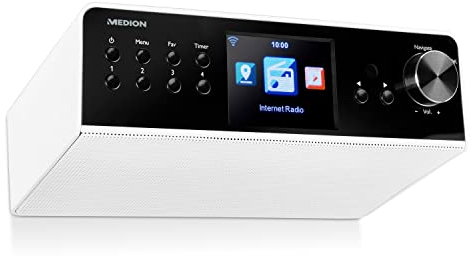 MEDION P85063 Internet Küchenradio mit DAB+ (Unterbauradio, WLAN, UKW, Spotify Connect, DLNA-/UPnP, Farbdisplay) weiß