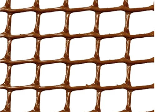 Bonerva | Malla jardinera Marrón | Malla cuadrada de plástico para proteger plantas y delimitar zonas | 20 mm medida cuadrados | Color Marrón | Rollo 1x30 Metros