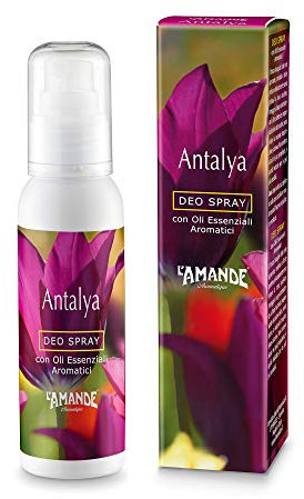 L'AMANDE - Deodorante Donna Spray senza Alcool e Sali di Alluminio, Delicato e Naturale per Pelli Sensibili, Deodorante Donna dal Fresco Profumo con Oli Essenziali Aromatici - Antalya, 100 ml