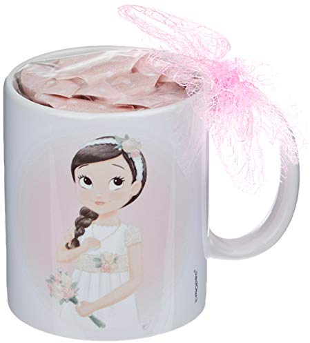 Mopec GD969.1 Taza Comunión niña romántica 7caramelos, 325 milliliters, Porcelana