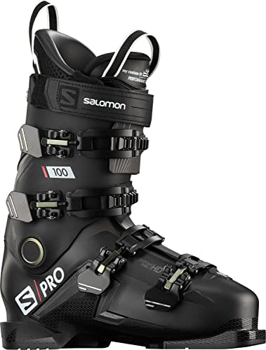 Salomon L40873700 Herren Ski-Stiefel, Black/Beluga/Re, 41 EU