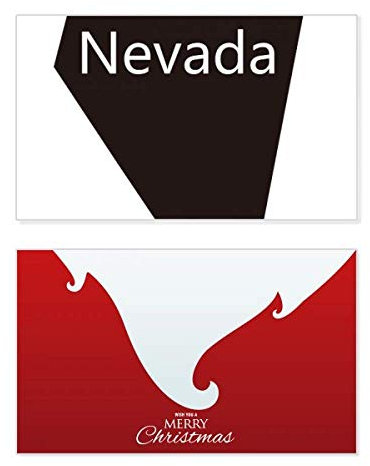 Nevada die USA Karte Urlaub Merry Christmas Karte Weihnachtskarte Vintage Nachricht