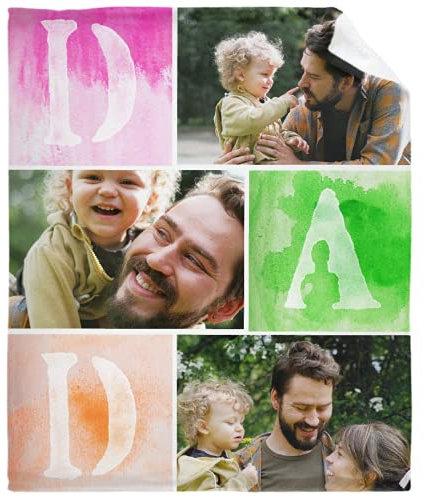 andisi Personalisierte Fotodecke,fotodecke Mit Eigenem Foto,kuscheldecke Baby Personalisiert,Fotocollage Personalisierte Geschenk Für Freunde Familie Geburtstag Weihnachten (90x120/230x305cm)