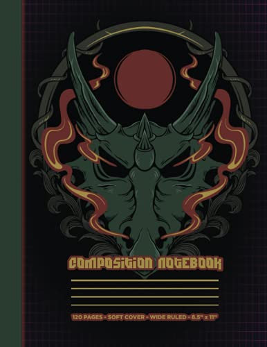 Green Dragon Notebook | Dragon Journal Wide Ruled Composition Notebook | Writing Journal, Diary Notebook Sketchpad for Kids Boys and Girls | 120 Pages 60 Sheets (8.5 x 11)