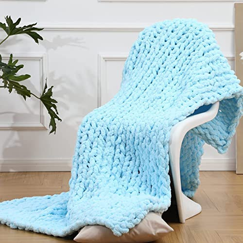 XYXH Gestrickte Grobe Strickdecke Wolle Kuscheldecke Grobstrick Wolldecke Strickdecke Tagesdecke Überwurf Decke Zuhause Dekor (G 50x50cm)