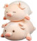 Kekeso Schwein Plüschtier Umarmungskissen Kuscheltier Plüschkissen Süßes (50cm/19.68inch, Big Eyes)