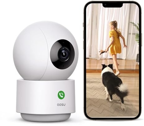 aosu 2K Indoor Camera,Baby Monitor for Home Security with 2.4GHz WiFi only