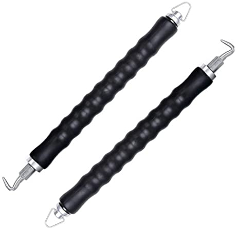 2er Set - Drillapparat 30 cm | Zaun Draht Driller | Rödeldraht | 2 Stück Drillkurbel mit automatischem Rücklauf | Drillgerät mit ergonomischen Handgriff | Farbe [schwarz] - Drillwerkzeug - Wickeldraht