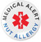 Nut Allergy Medical Alert Logo Badge 1in 25mm