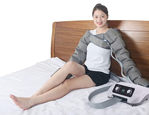 DZTBX 6 Cavity Lymphatic Drainage Massager, Electric Air Compression Wraps for Arm, Waist, Ankles, Calf - Foot Massage Machine - Pain Relax